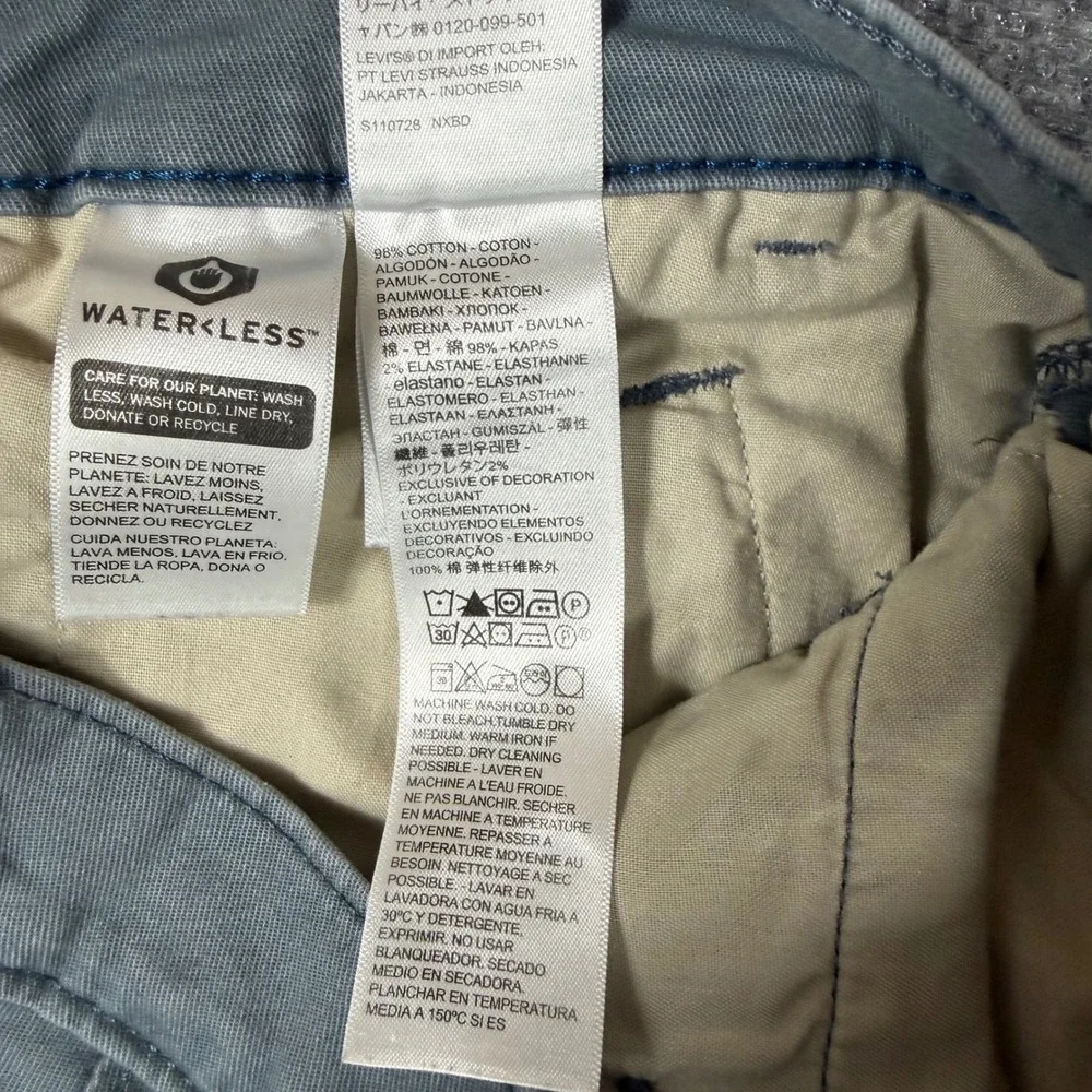 Levis XX Chino Standard Taper Gray Pants Mens W32 L30